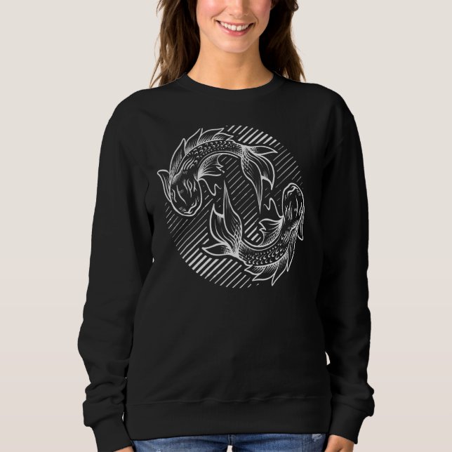 Pisces Libra Zodiac Astrologie Zeichen 17 Sweatshirt (Vorderseite)