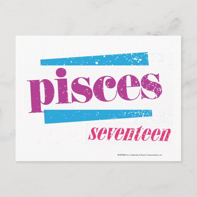 Pisces Lila Postkarte (Vorderseite)