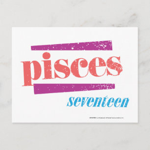 Pisces LtPink Postkarte