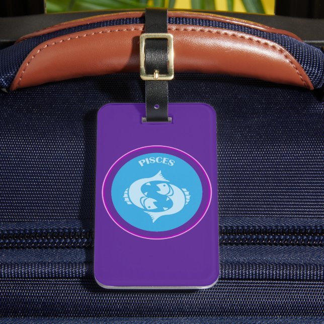 Pisces Luggage Tag Gepäckanhänger (Vorderseite Insitu 2)