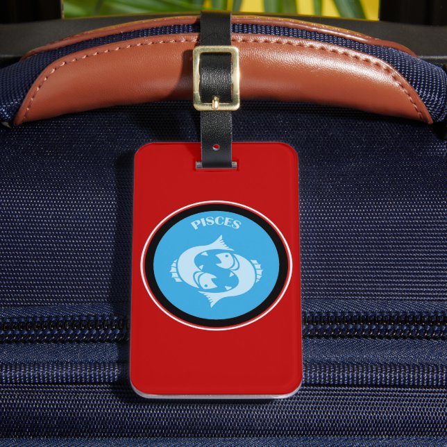 Pisces Luggage Tag Gepäckanhänger (Vorderseite Insitu 2)