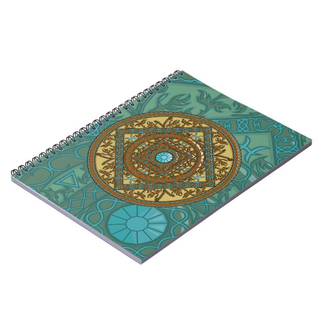 Pisces Mandala Notebook Notizblock (Linke Seite)