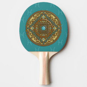 Pisces Mandala Ping Pong Paddle Tischtennis Schläger