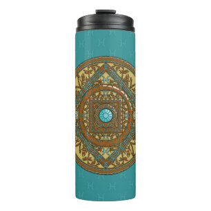 Pisces Mandala Thermal Tumbler Thermosbecher