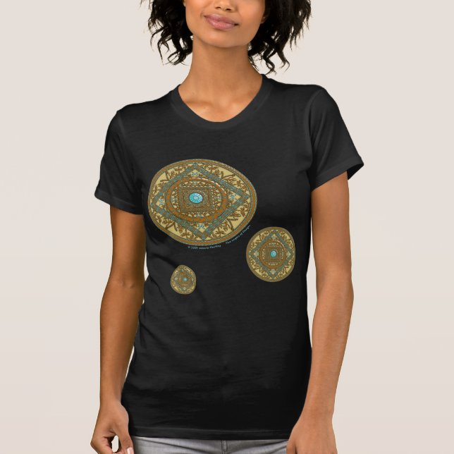 Pisces Mandala Women's Dark Shirt (Vorderseite)