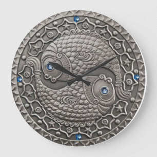 Pisces Medallion Große Wanduhr