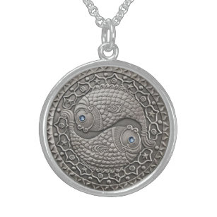 Pisces Medallion Sterling Silberkette
