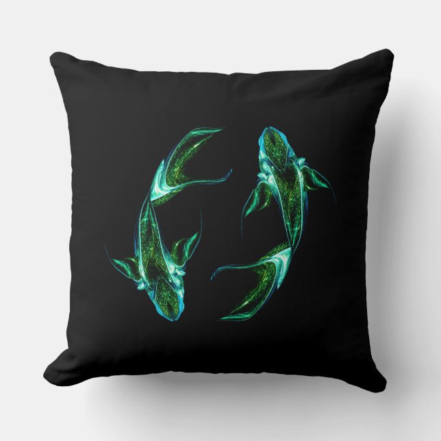 Pisces – Minimalist Zodiac Decorative Pillow Kissen (Vorderseite)