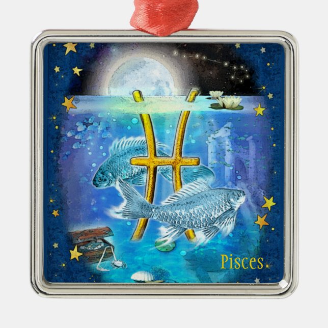 Pisces Ornament Aus Metall (Vorne)