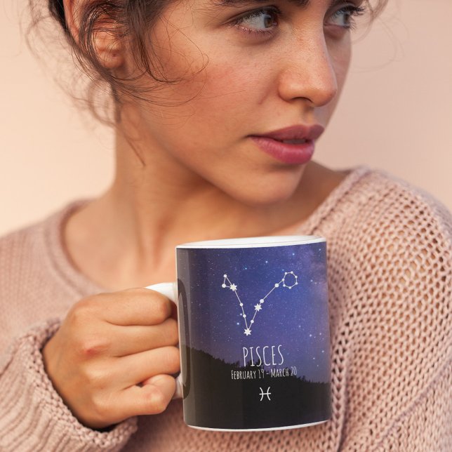 Pisces | Personalisierte Sternbilder Kaffeetasse (Von Creator hochgeladen)