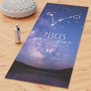 Pisces Personalisierte Zodiac Astrologie Yoga Ma Yogamatte