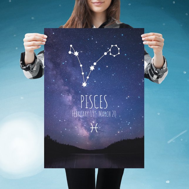 Pisces | Personalisiertes Zodiac-Sternbild-Poster Poster (Von Creator hochgeladen)