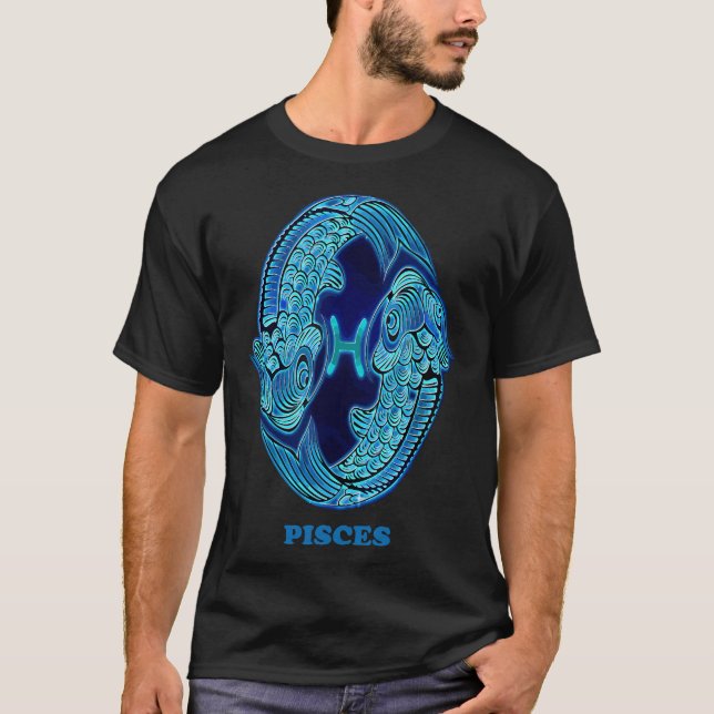 Pisces Personality Astrologie Zodiac Sign Horoskop T-Shirt (Vorderseite)