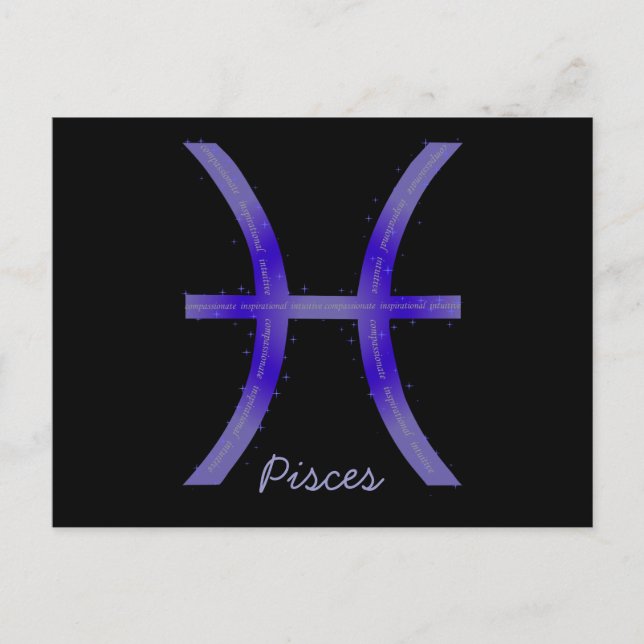 Pisces Postcard Postkarte (Vorderseite)