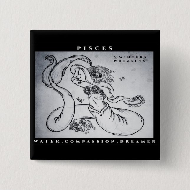 Pisces Print Button (Vorderseite)