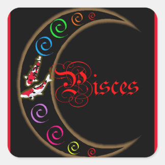 Pisces Quadratischer Aufkleber
