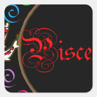 Pisces Quadratischer Aufkleber