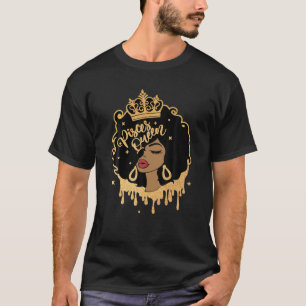 Pisces Queen Afro Queen Afrikanische Amerikane T-Shirt