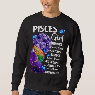Pisces Queen Sweet as Candy Birthday für Black Wo Sweatshirt