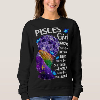 Pisces Queen Sweet as Candy Birthday für Black Wo Sweatshirt