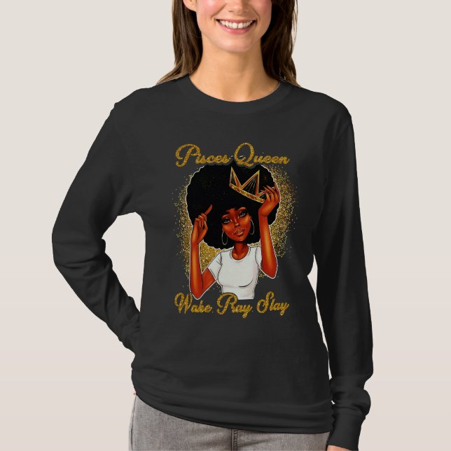 Pisces Queens Are Born in February 19 March 20 T T-Shirt (Vorderseite)