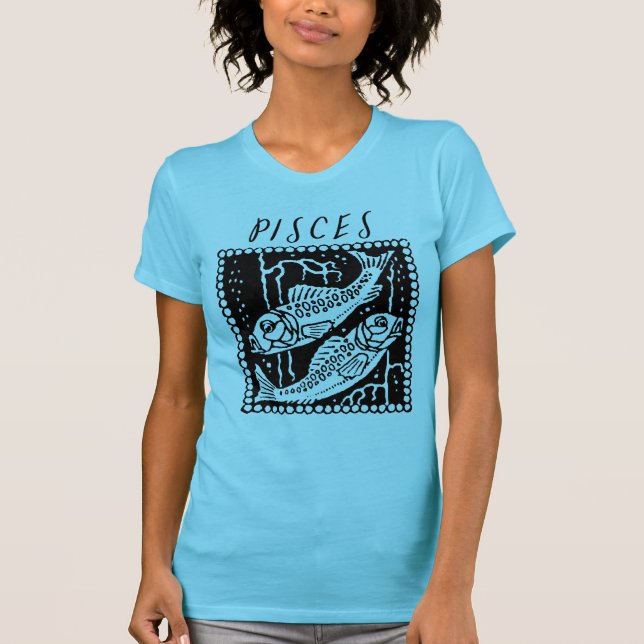 Pisces Season Zodiac-Logo-Logo T-Shirt (Vorderseite)