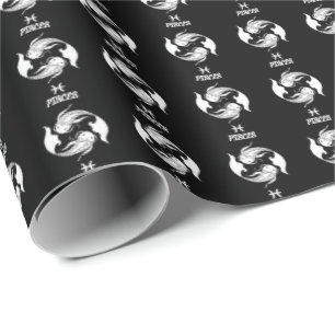 Pisces Silhouette Wrapping Paper Geschenkpapier