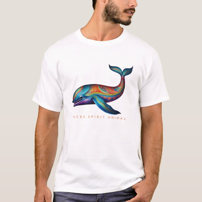 Pisces Spirit Animal Whale Alebrije Male T-Shirt (Vorderseite)