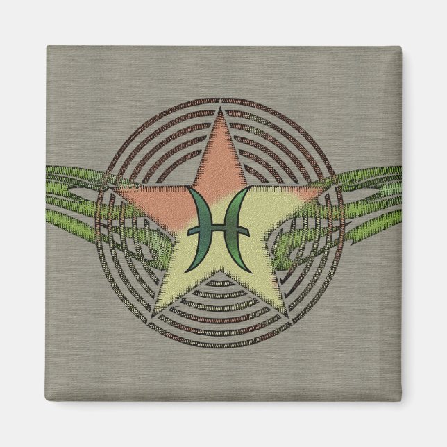 Pisces Star Magnet (Vorne)