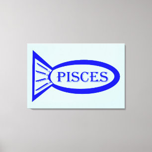 Pisces Star Sign Fish Canvas Print Leinwanddruck