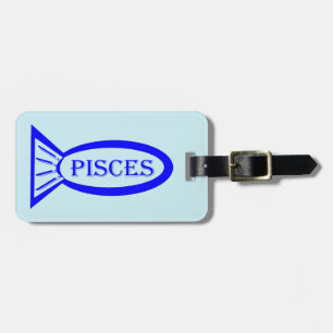 Pisces Star Sign Fish Custom Luggage Tag Gepäckanhänger