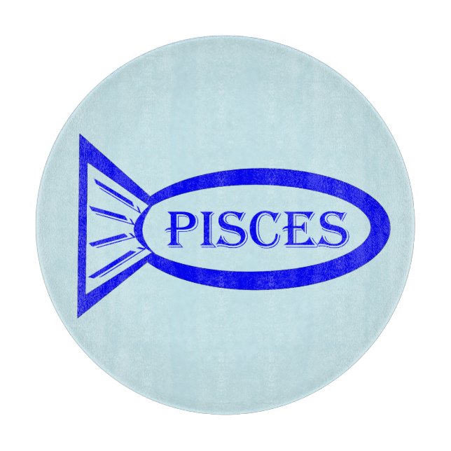 Pisces Star Sign Fish Cutting Board Schneidebrett (Vorderseite)