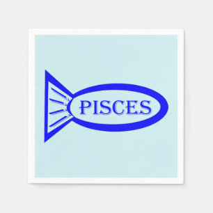Pisces Star Sign Fish Paper Napkins Serviette
