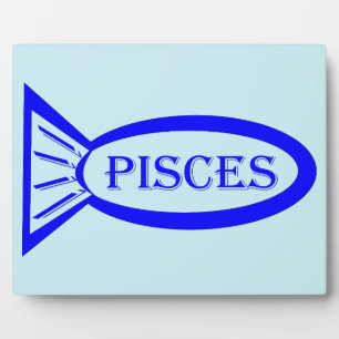 Pisces Star Sign Fish Plaque Fotoplatte