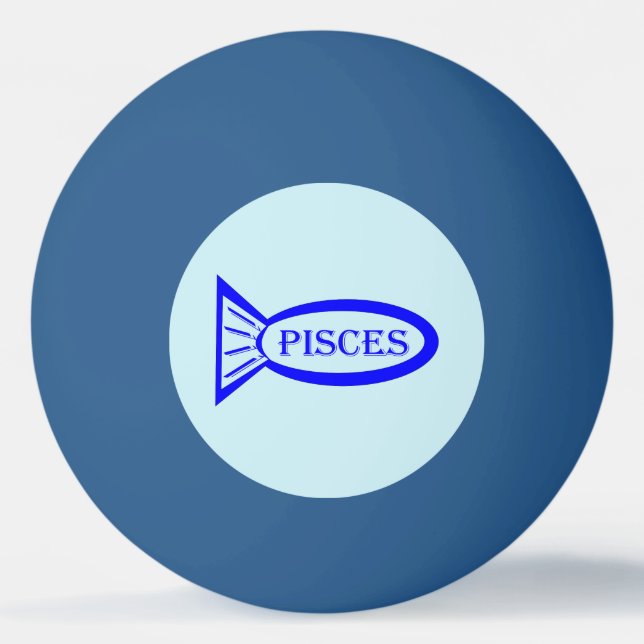 Pisces Star Sign Fish Pong Ball Tischtennisball (Vorderseite)