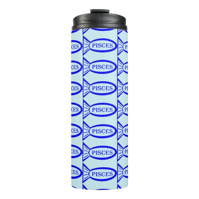 Pisces Star Sign Fish Thermal Tumbler Thermosbecher (Vorderseite)