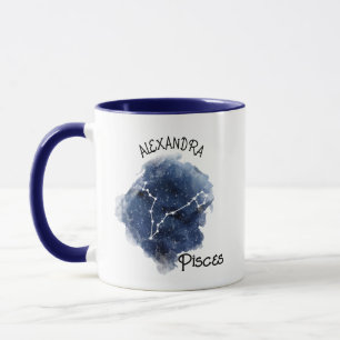 Pisces Starry Night Constellation Individuelle Nam Tasse