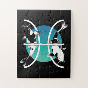 Pisces-Symbol - astrologisches Zodiakzeichen Puzzle