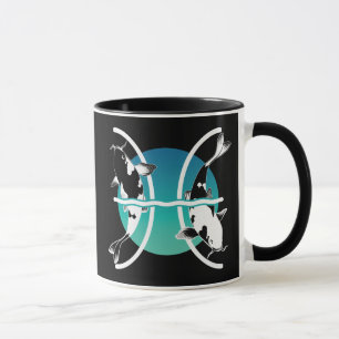 Pisces-Symbol - astrologisches Zodiakzeichen Tasse