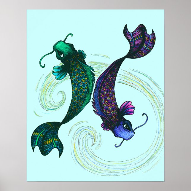 Pisces-Symbol Poster (Vorne)