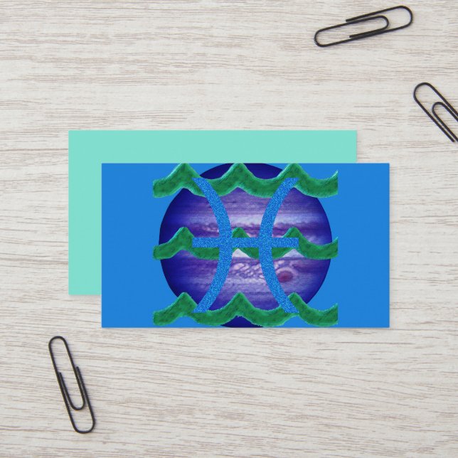 Pisces Visitenkarte (Vorderseite/Rückseite Beispiel)
