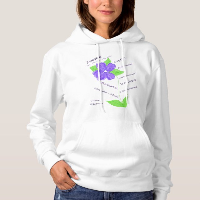 Pisces Wearable Horoscope Hoodie (Vorderseite)