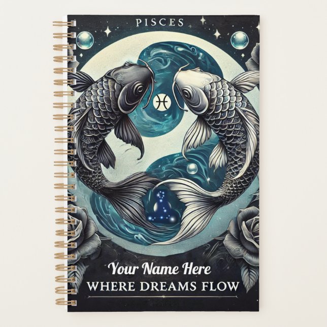 Pisces "Where Dreams Flow" Planer (Vorderseite)