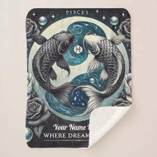 Pisces "Where Dreams Flow" Sherpa Blanket Sherpadecke