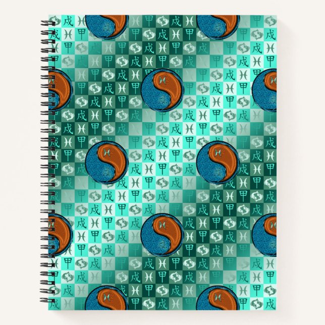 Pisces & Wood Dog Notizbuch (Vorderseite)