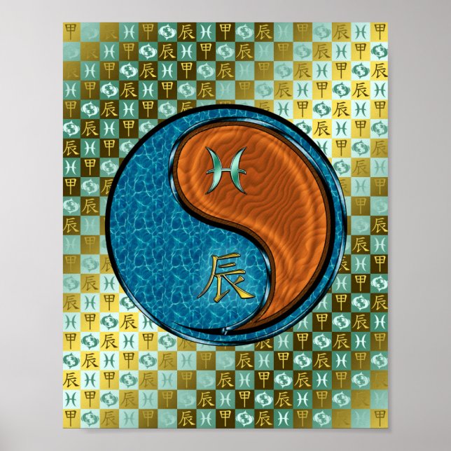 Pisces & Wood Dragon Poster (Vorne)