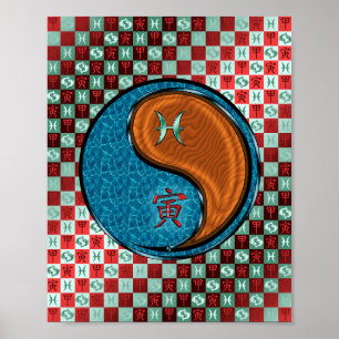 Pisces & Wood Tiger Poster