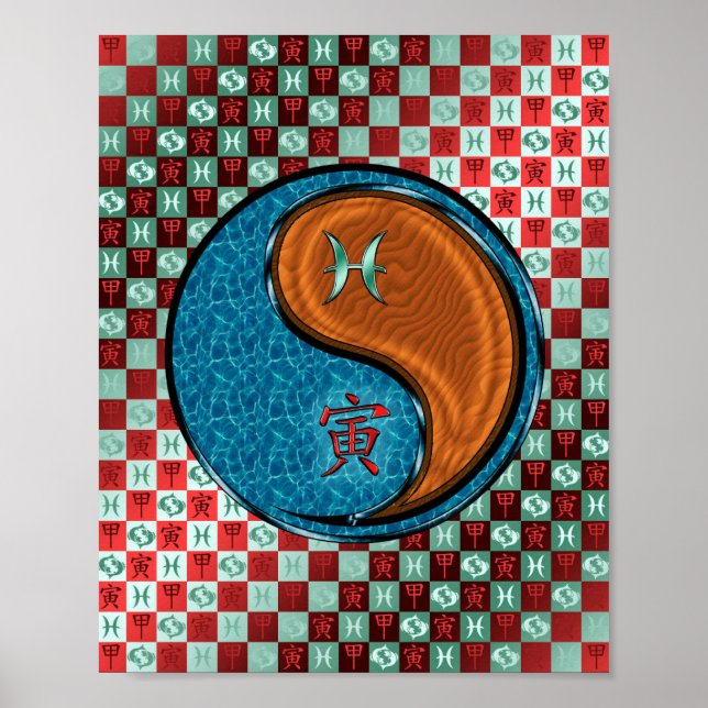 Pisces & Wood Tiger Poster (Vorne)