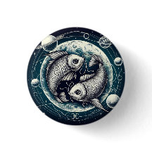 Pisces Yin Yang Koi Fish Astrology Zodiac Sign