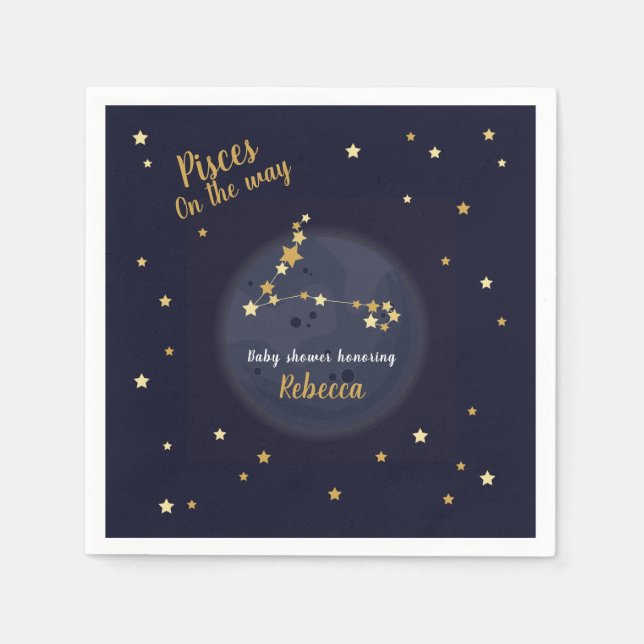 Pisces zodiac Baby Dusche Serviette (Vorderseite)